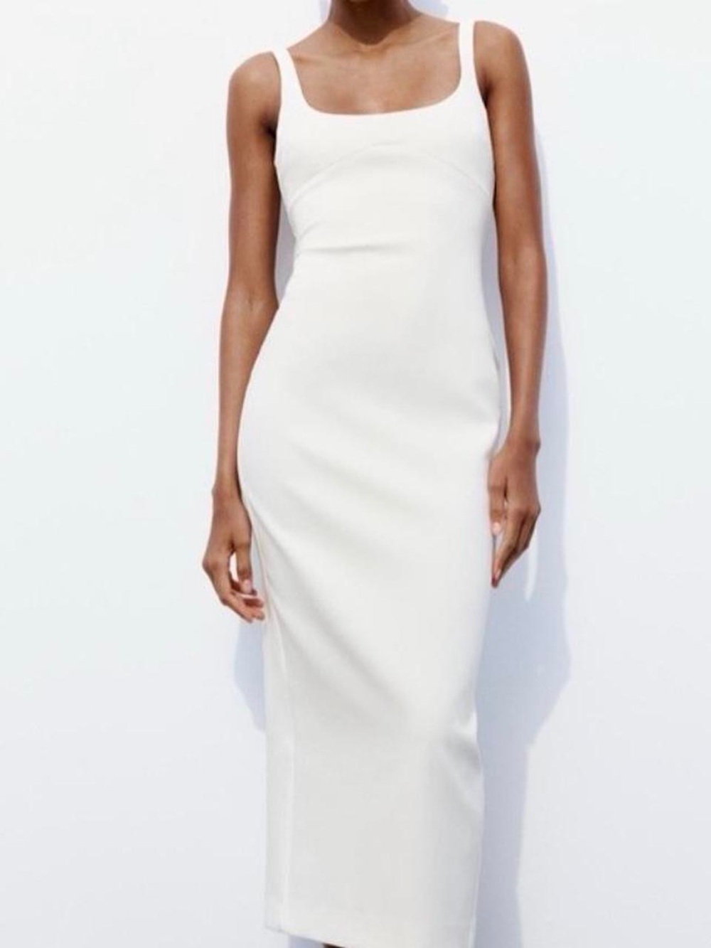 White Zara Midi Dress